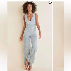 VENUS Light Blue Denim Jumpsuit